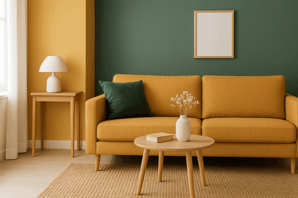 Világosszürke és meleg fehér – majdnem egyforma, mégsem unalmas Mustársárga és mélyzöld – akkor jó, ha kis felületen jelenik meg Fekete és bézs – határozott, mégis lakható Terrakotta és szürkészöld – földszínek új egyensúlyban